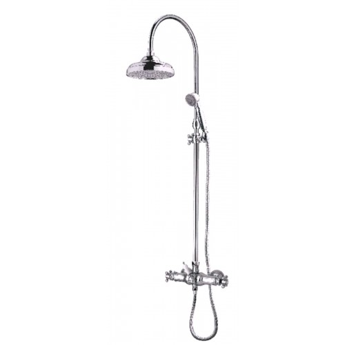 CLÁSICA Termostática de ducha con columna telescópica cromo CLÁSICA Termostática de ducha con columna telescópica cromo